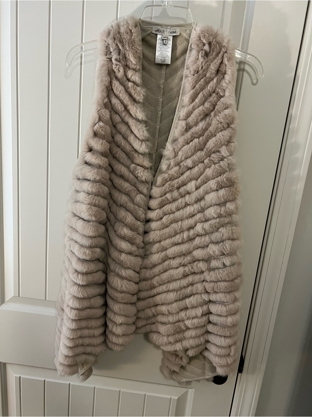 Heartloom rabbit fur vest size M